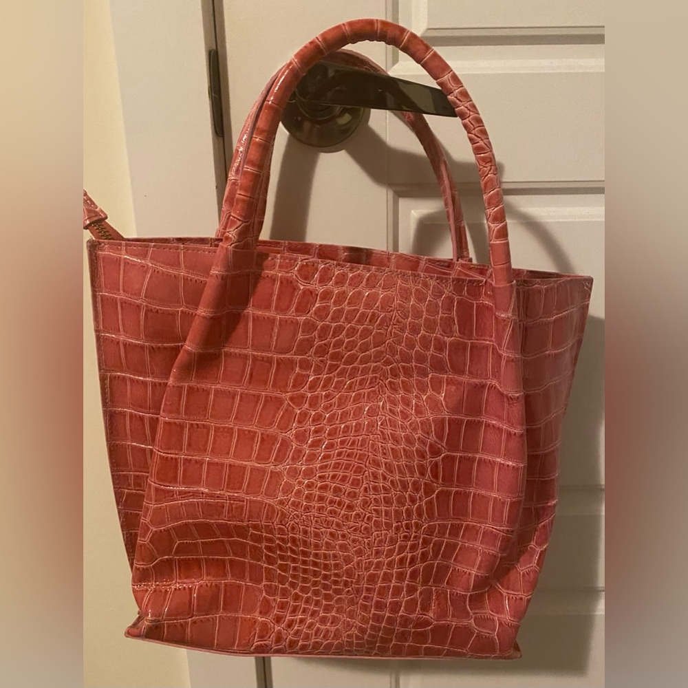 Bevini made in Italy Croc Print Leather, Mid size tote